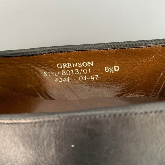 PAUL STUART x GRENSON Size 6.5 Black Leather Bow Loafers - Picture 8 of 9